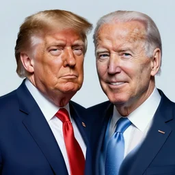 person that is the fusion of donald trump and joe biden, fusion, mix
