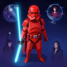 red eater, trending on artstation, multicolored lighting isometric view,sharpness applied,movie poster,Star Wars ,2001: A Space Odyssey ,Nosferatu ,