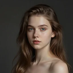portrait of cute girl art by mina petrovic