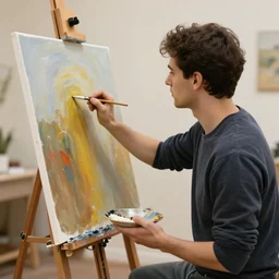 a painter painting an image of a painter painting an image