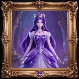 princess of amethyst 4 k gorgeous ornate intricate detailed framed octane render
