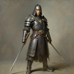 a midgar legendary warrior painted by thomas cole