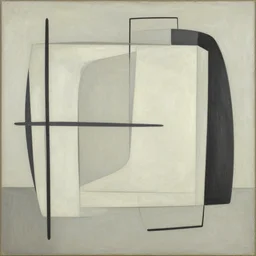 abstract primitivism minimalism art painting, lines, forms, shapes, in style of katsuya terada and rene magritte