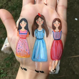 hand - painted girls