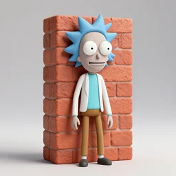 hyper realistic rick sanchez looking like a brick, gorgeous lighting by weta studio, mucha, bautista and norman rockwell and greg rutkowski and tom bagshaw and james gurney and lucasfilm