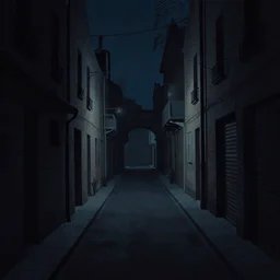 night dark alley, stylized art by sylvain sarrailh, artstation