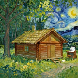 [ a log cabin in the forest ] [ van gogh ] [ studio ]