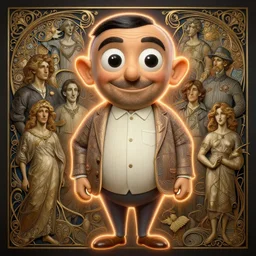 anthropomorphic highly detailed group portrait of funny mr bean neon giant cute eyes olm, intricate, elegant, highly detailed, digital painting, artstation, concept art, smooth, sharp focus, illustration, art by artgerm, bob eggleton, michael whelan, stephen hickman, richard corben, wayne barlowe, trending on artstation and greg rutkowski and alphonse mucha, 8 k