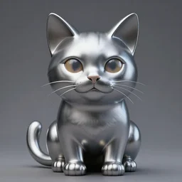 chrome statue cat, highly detailed, 4 k, hdr, smooth, sharp focus, high resolution, award - winning photo, boris valejo, photorealistic