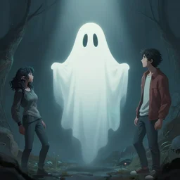 a ghost is born, greg rutkowski, zabrocki, karlkka, jayison devadas, trending on artstation, 8 k, ultra wide angle, zenith view, pincushion lens effect