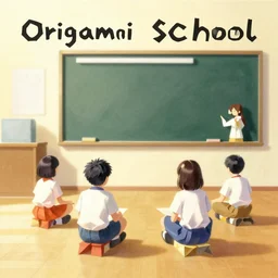 album cover of origami paper school by akihiko yoshida