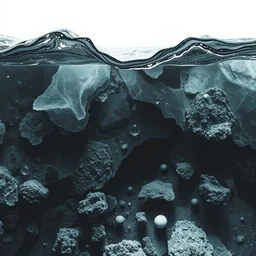 amarine ecosystems microscopy turbulent monochrome layered contemporaryart hues