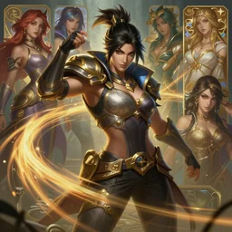 shen fortune from league of legends, half body shot, path traced, realistic, highly detailed, high quality, digital painting, hd, alena aenami, lilia alvarado, shinji aramaki, karol bak, alphonse mucha, tom bagshaw