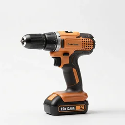 wicker cordless drill, photorealistic, isolated on a pure white background, centered, entire object in frame, sharp focus, soft studio lighting