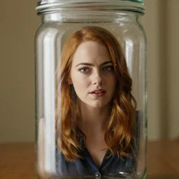 emma stone in a glass jar