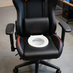 leaked photo of the first gaming chair with a toilet in the seat
