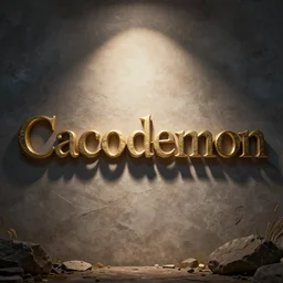 The word Cacodemon in a designer font
