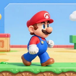 screenshot of a mario walking on the room, super mario. 6 4.