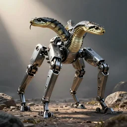 robotic quadruped legs - suit for an anaconda snake