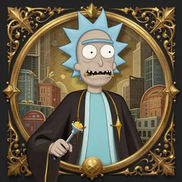 a portrait of rick and morty as a wizards, upper half portrait, urban motifs, intricate, elegant, highly detailed, digital painting, trending on artstation, concept art, smooth sharp focus, illustration, art by artgerm and greg rutkowski