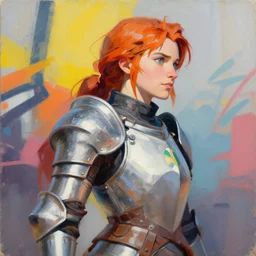 greg manchess portrait painting of partially armored hermine granger as overwatch character, medium shot, asymmetrical, profile picture, organic painting, sunny day, matte painting, bold shapes, hard edges, street art, trending on artstation, by huang guangjian and gil elvgren and sachin teng