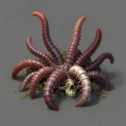skull worms, artstation