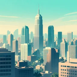 city landscape, epic retrowave art, trending on art station