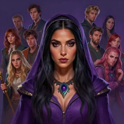 centered head - on medium shot painted portrait maya ali as storm mage, gloomhaven, gaudy colours, octane render, unreal engine, matte painting concept art, fanart artstation by dominik mayer and jesper ejsing and rhads and lois van baarle and ilya kuvshinov and rossdraws
