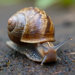 closeup photo of a snail