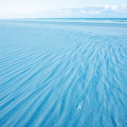 beach with blue sand