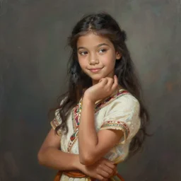 portrait of a young pocahontas, idian dress, dreamy and ethereal, expressive pose, peaceful expression, elegant, highly detailed, digital painting, artstation, smooth, sharp focus, by gil elvgren by harry ekham