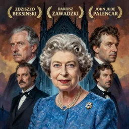 portrait of elizabeth ii, by zdzislaw beksinski, by dariusz zawadzki, by john jude palencar, gothic, surrealism, cosmic horror, lovecraftian, cold hue's, warm tone gradient background, concept art, beautiful composition