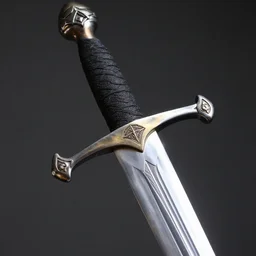 the sword of excalibur, close up, whole piece, detailed