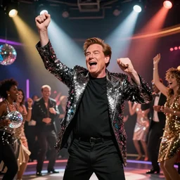 Conan O'Brien raving at a disco, found footage,