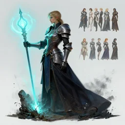 side profile concept art by thomas blackshear, imogen poots as a paladin, gloomhaven, luminescent, fantasy, by artgerm, lawren harris,, eve ventrue, sherree, ilya kuvshinov, magali villeneuve, jeremy lipkin, rob rey, christophe vacher