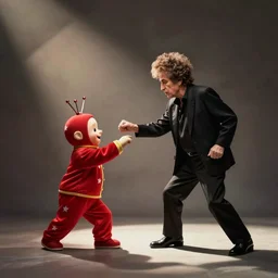 bob dylan punching a telly tubby