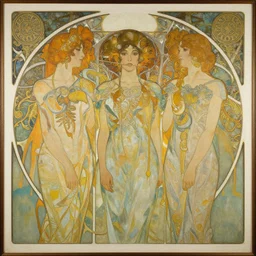 an art nouveau painting in the style of donato giancola, and in the style of charlie bowater, and in the style of lulu chen. symmetry, smooth, sharp focus, semi - realism, intricate detail.
