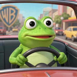 pepe frog behind the wheel, film still drive 2 0 1 1, high quality, hd, 4 k, warner, hbo, cinema frame, screenshot