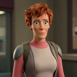 portrait photo still of real life futurama character leela, 8 k, 8 5 mm f 1. 8