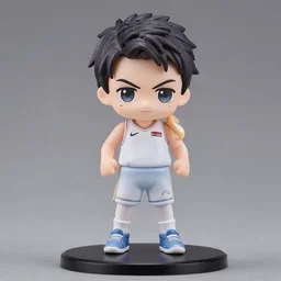 an anime nendoroid of luka doncic, figurine, detailed product photo