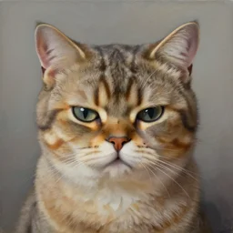 A surreal painting of a cat, bashful expression, by Ross Tran, by Krenz Cushart, Trending on Artstation