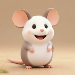 human smiling face with mouse body