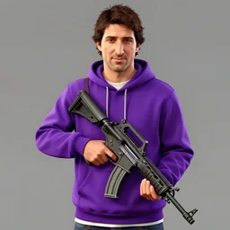 highly detailed portrait justin trudeau in ( ( purple hoody rainbow socks ) ) holding ar - 1 5! in gta v stephen bliss unreal engine fantasy art by greg rutkowski loish rhads ferdinand knab makoto shinkai lois van baarle ilya kuvshinov rossdraws tom bagshaw global illumination radiant light detailed intricate environment