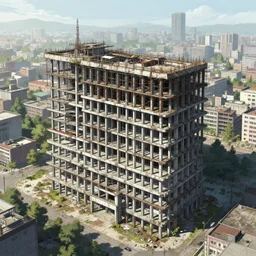 a beautiful ultradetailed anime illustration of architecture urbex unfinished building abandoned university building industrial architecture city by pierre de meuron, laser, archdaily, wallpaper, highly detailed, trending on artstation.