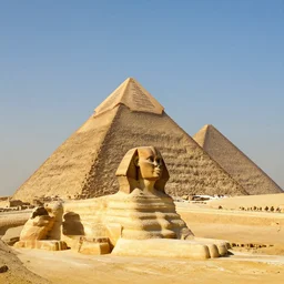 the great cube of giza next to the sphinx