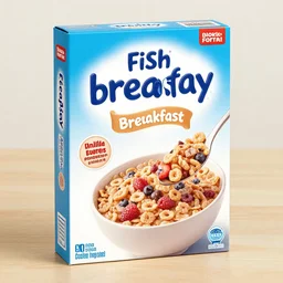 fresh fishy fish breakfast cereal box