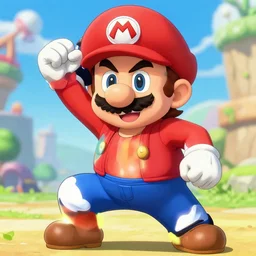 luffy as mario