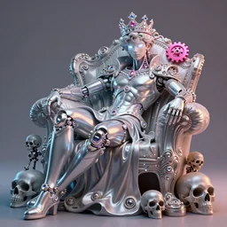 full-body rococo and cyberpunk style neon statue of a young attractive brasil macho dotado e rico android sim roupa reclining con las piernas abertas e la piroca dura, glowing white laser eyes, prince crown of pink gears, diamonds, swirling silver-colored silk fabric. futuristic elements. full-length view. space robots. human skulls. intricate artwork by caravaggio. Trending on artstation, octane render, cinematic lighting from the right, hyper realism, octane render, 8k, depth of field, 3D