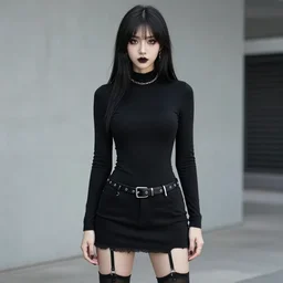 photo of Skinny goth woman