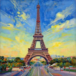 Very detailed painting of Paris made by a schizophrenic artist